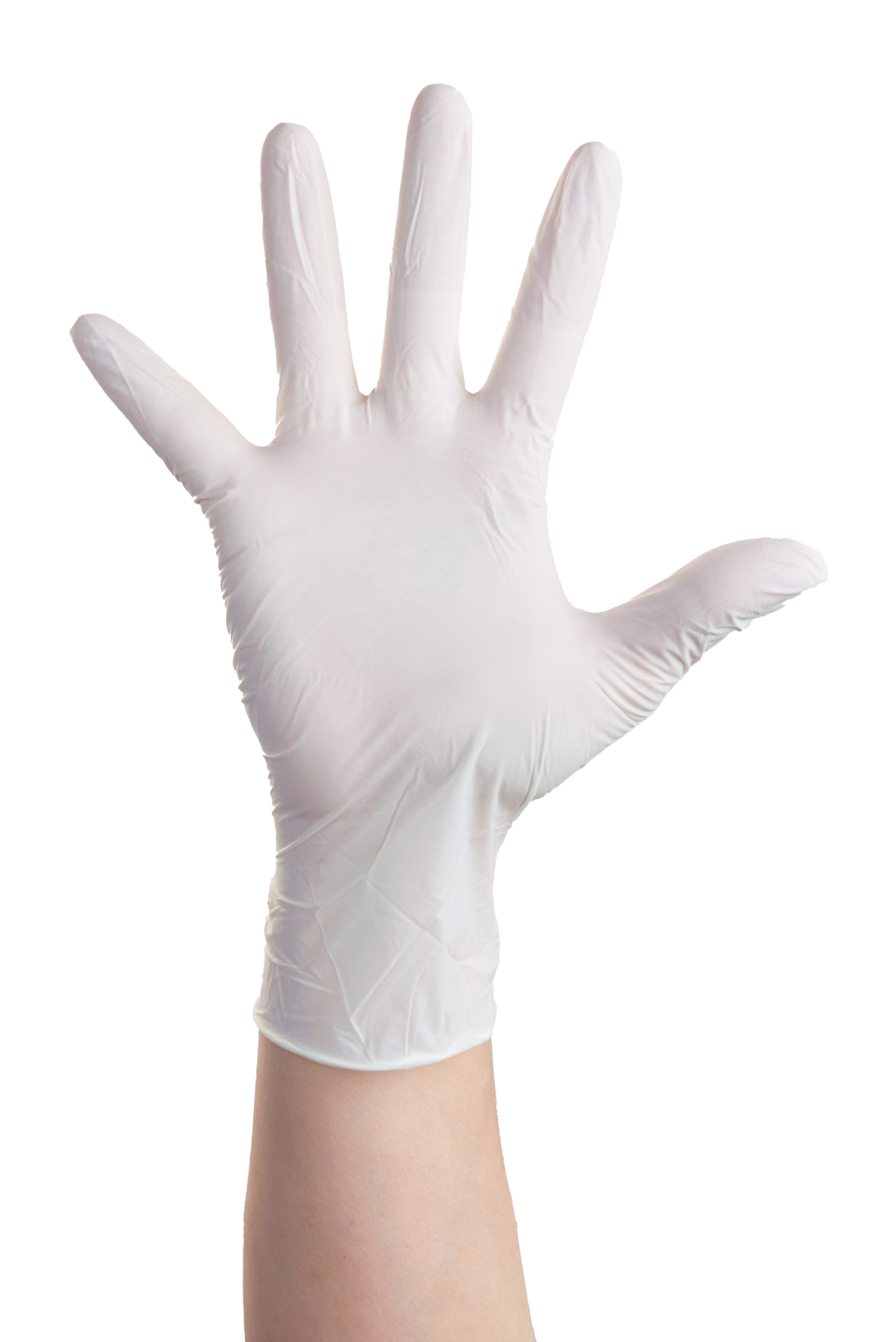 GUANTES DE LÁTEX NATURAL BLANCOS DESCARTABLES TIPO QUIRURGICO - (X100u)