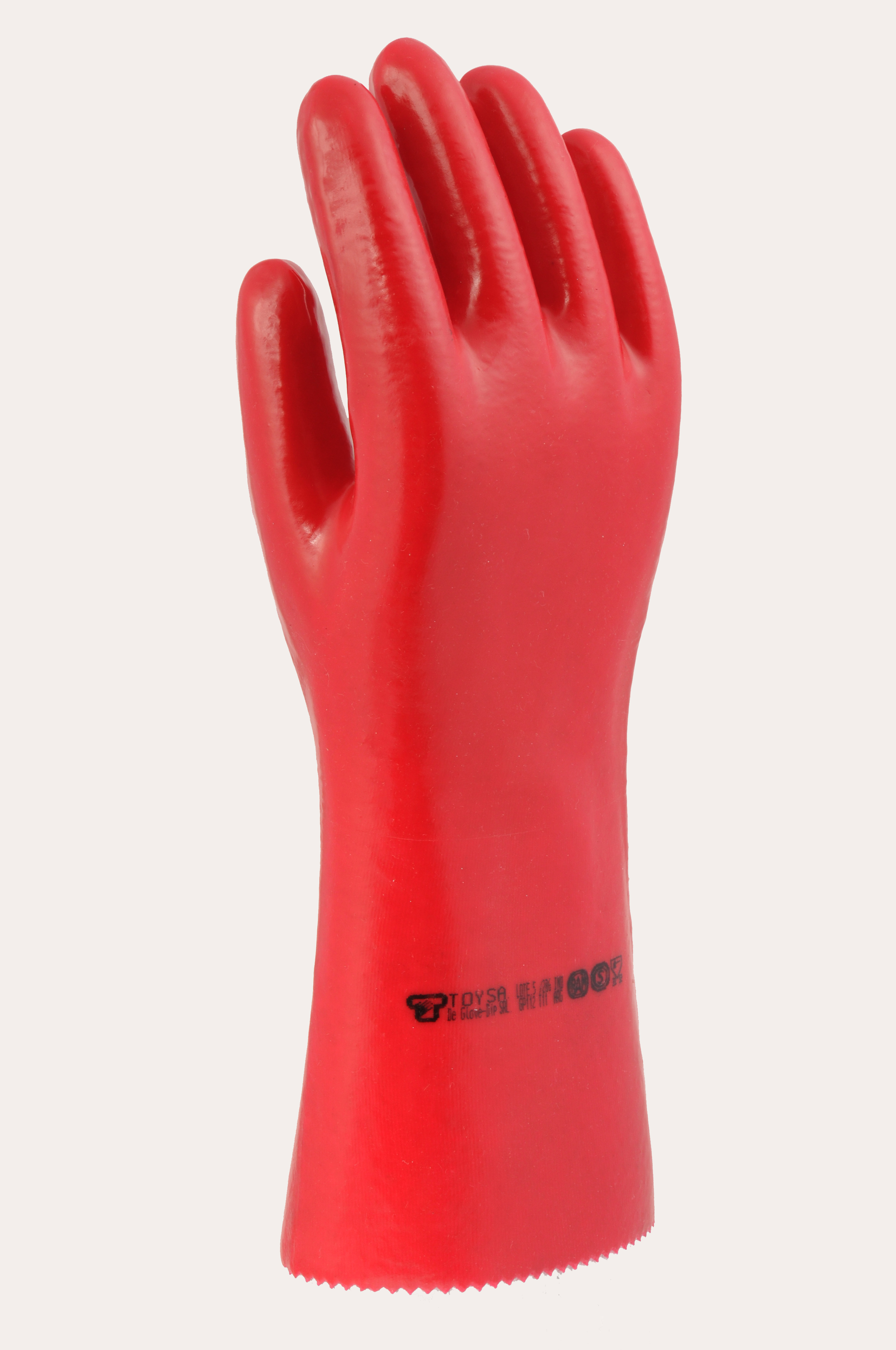 GUANTE PVC PESADO 35CM ROJO
