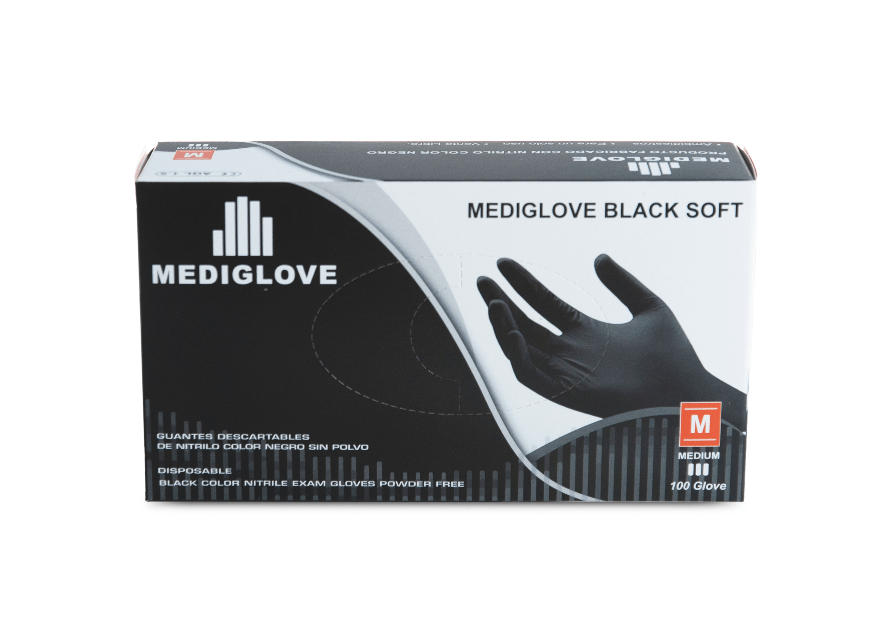 GUANTES DE NITRILO BLACK SOFT SIN POLVO X100UN