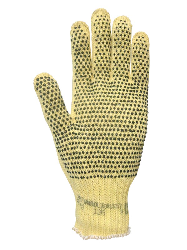 GUANTE TAJIDO JERSEY GALGA 7 EN ARAMIDA 4 CABOS. MOTEADO EN UNA CARA. 1195