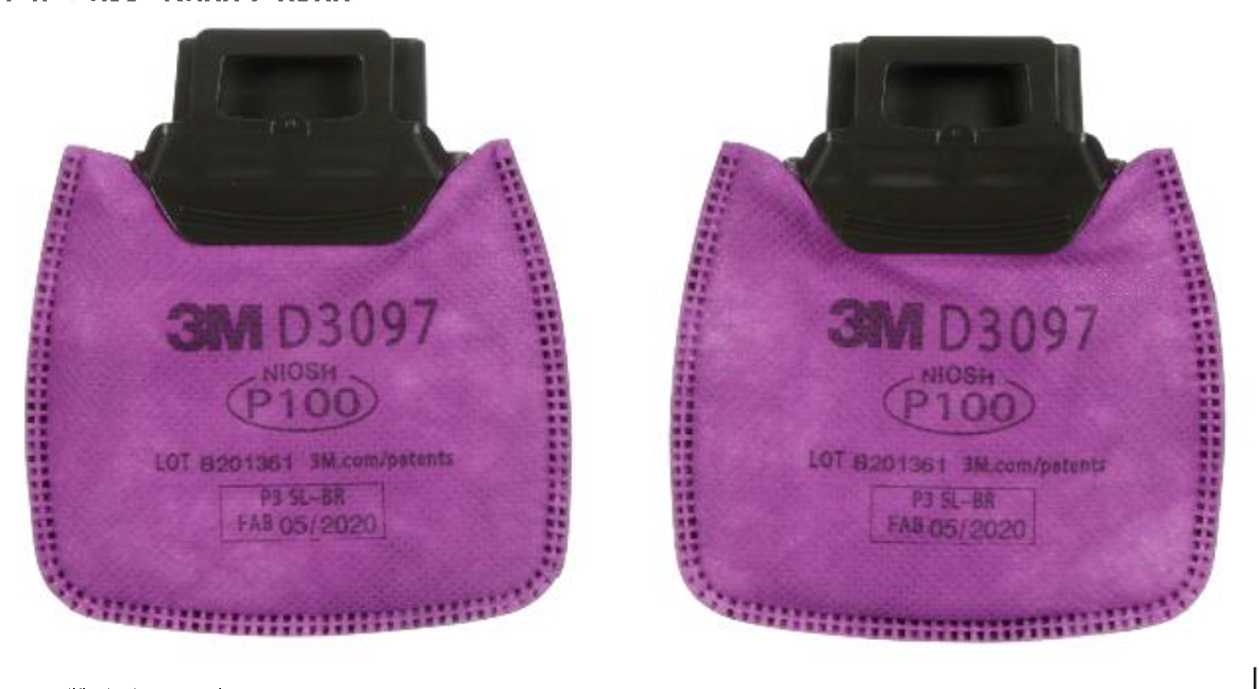 FILTRO DE PARTÍCULAS 3M™ SECURE CLICK™ D3097, P100, CON ALIVIO DE VAPOR ORGÁNICO DE NIVEL PERJUDICIAL (66011)